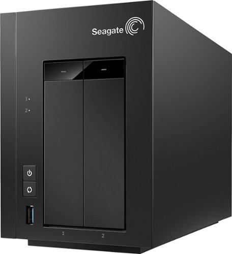 Seagate - 8TB 2-Bay External Network Storage (NAS) - Black-Front_Standard 
