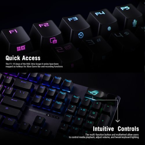 ASUS ROG Strix Scope II X Full-size Wireless Mechanical RGB Gaming Keyboard with Hot-Swappable ROG NX Snow Switches - Black WORLDWIDE DELIVERY