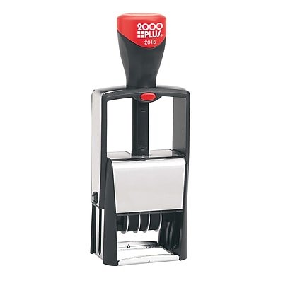 2000 Plus - 2015 Rectangle Dater Stamp, Ink, 1 3/4" x 1 1/8" (011200/010175) - Black