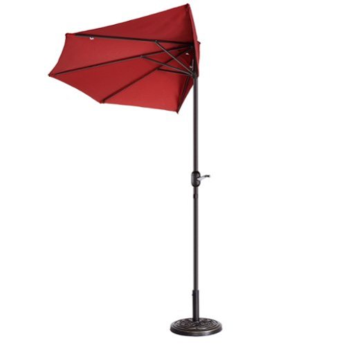 Nature Spring - 9-Foot Half Round Patio Umbrella - Red-Alt_View_Standard_18 