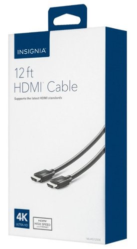 Insignia™ 12' 4K Ultra HD HDMI Cable - Black GLOBAL SHIPPING