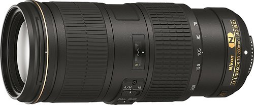  Nikon - AF-S NIKKOR 70-200mm f/4G ED VR Telephoto Zoom Lens - Black