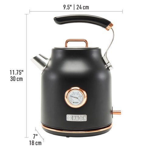 Haden Dorset 1.7L Electric Kettle Black/Copper - Best Buy