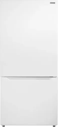 Front. Insignia™ - 30 in. Wide 18.6 Cu. Ft. Bottom Freezer Refrigerator with ENERGY STAR Certification - White.