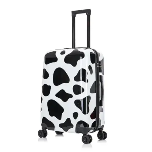 Front. InUSA - Cow Prints lightweight hardside Spinner Luggage 24" - COW.