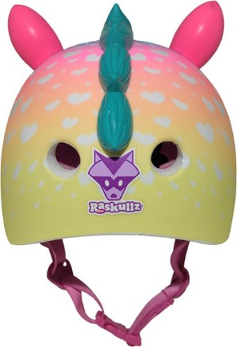 Raskullz Super Rainbow Corn  Helmet for Bike and Scooter - Toddler - Pink Rainbow GLOBAL SHIPPING