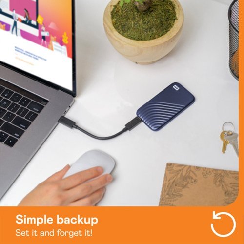 WD My Passport 1TB External USB Type-C Portable SSD - Blue BUY IN SAUDI ARABIA