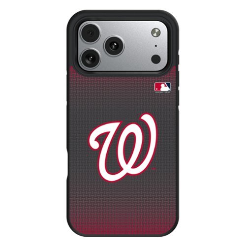 Keyscaper - MLB - Washington Nationals Linen Logo iPhone Bump Case - 16 Pro Max - Black-Front_Standard 