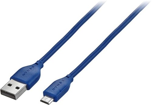  Dynex™ - 3' Micro USB-to-USB Charge-and-Sync Cable - Sapphire