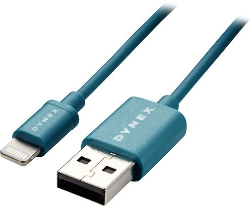  Dynex™ - 3' USB-to-Lightning Charge-and-Sync Cable - Emerald