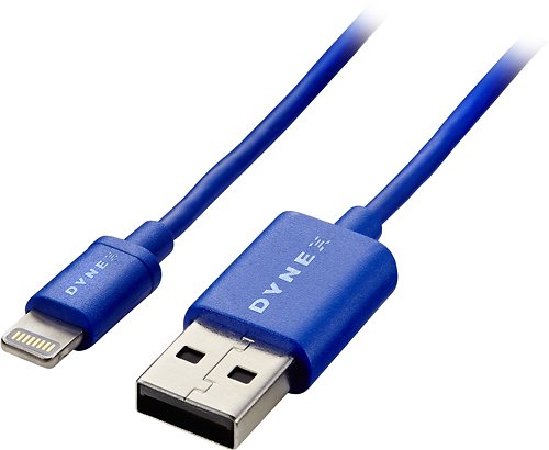  Dynex™ - 3' USB-to-Lightning Charge-and-Sync Cable - Sapphire