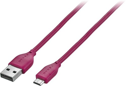  Dynex™ - 3' Micro USB-to-USB Charge-and-Sync Cable - Ruby