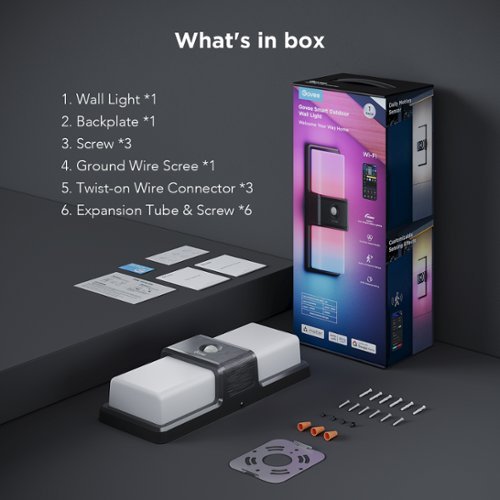 Govee Outdoor 500 Lumens Wi-Fi Smart LED Wall Light - Multi BUY ONLINE