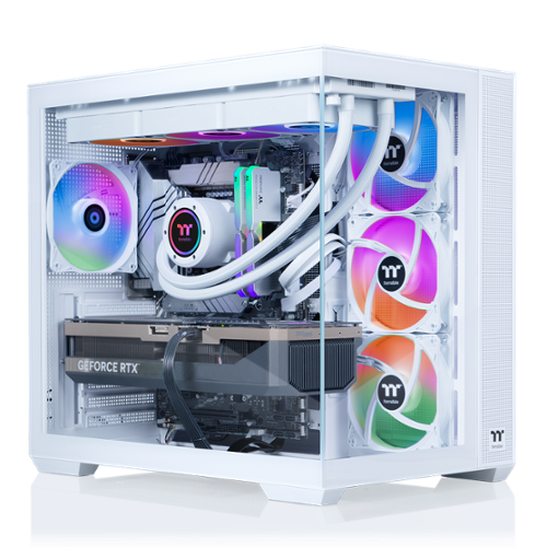 Thermaltake - LCGS View u2870TS-380 Gaming Desktop Intel Core Ultra 9 285K,32GB Memory, NVIDIA GeForce RTX 5070 Ti, 2TB NVMe M.2 - White