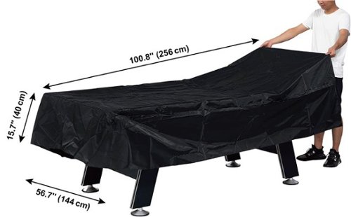 Barrington Billiards Game Table Cover 8.4 Ft x 4.7 Ft Oxford Water Resistant - Black GLOBAL SHIPPING