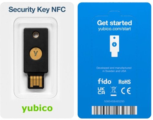 Yubico Security Key NFC - Two-Factor Authentication Security Key, Connect via USB-A or NFC, FIDO U2F/FIDO2 Certified - Black BUY IN EUROPE