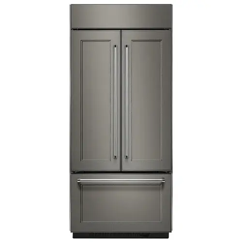 Front. KitchenAid - 20.8 Cu. Ft. French Door Refrigerator with Panel Ready Design - Custom Panel Ready.