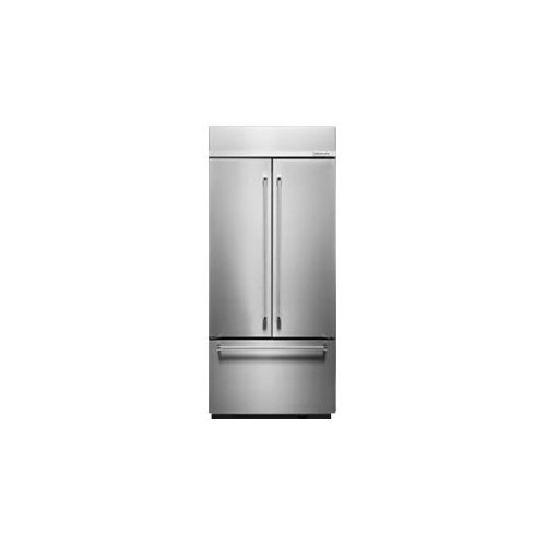 KitchenAid - 20.8 Cu. Ft. French Door Built-In Refrigerator - Stainless steel