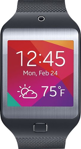  Samsung - Geek Squad Certified Refurbished Gear 2 Neo Smartwatch 58.4mm Plastic - Black Rubber