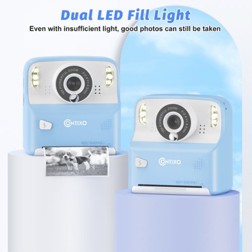 Contixo KC2 Kids Camera Instant Print - 1080P Kids Instant, 2.4 Inch Screen Digital Camera 12MP with Print Paper - Blue SHOP ONLINE
