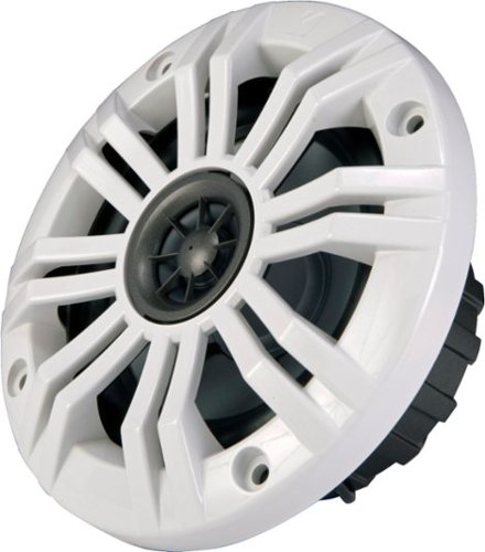 KICKER - KM 4" 2-Way Coaxial Marine Speaker with Injection-Molded Polypropylene Cone (Pair) - Charcoal/White-Angle_Standard 