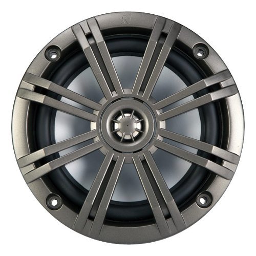 KICKER - KM 6.5" 2-Way Coaxial Marine Speaker with Injection-Molded Polypropylene Cone (Pair) - Charcoal-Front_Standard 