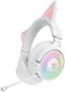 Razer - Kraken Kitty V3 Pro Bluetooth Wireless Over-the-Ear Gaming Headset for PC, Mac, PlayStation, Nintendo Switch, Steam Deck - White-Front_Standard