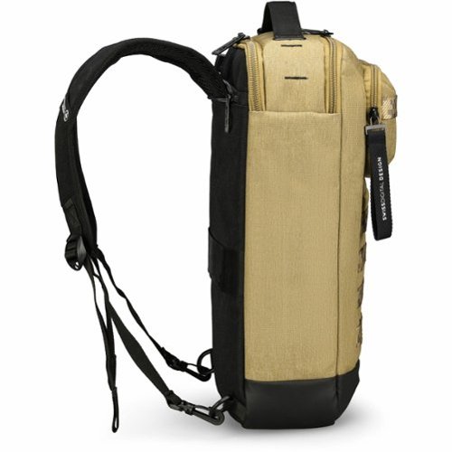 Swissdigital Design BERG Hybrid TSA-Friendly Briefcase With USB Charging Port RFID Protection and Fits Up to 16″ Laptop - Dark Khaki GLOBAL SHIPPING
