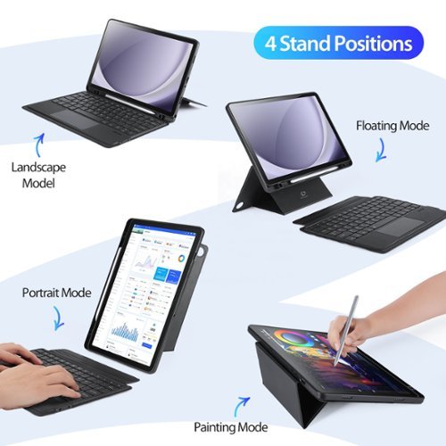 SaharaCase ProTouch Slim Keyboard Case with Track Pad for Samsung Galaxy Tab S10 FE - Black HOW TO BUY