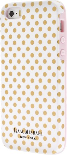  Isaac Mizrahi New York - Mini Dot Case for Apple® iPhone® SE, 5s and 5 - White/Gold