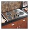 GE - 30" Built-in Electric Cooktop - Stainless Steel-Front_Standard