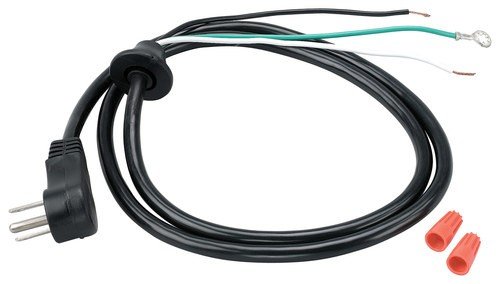 Power Cord Kit for most GE Range Hoods - Black-Front_Standard 