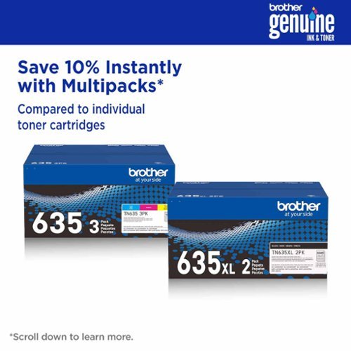 Brother Genuine TN635XLBK High Yield Toner Cartridge Black