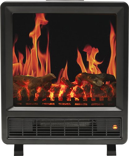 Frigidaire - Topaz Freestanding Electric Fireplace - Black-Front_Standard 