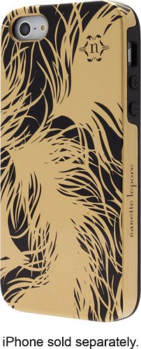  Nanette Lepore - Feathers Case for Apple® iPhone® SE, 5s and 5 - Black/Gold