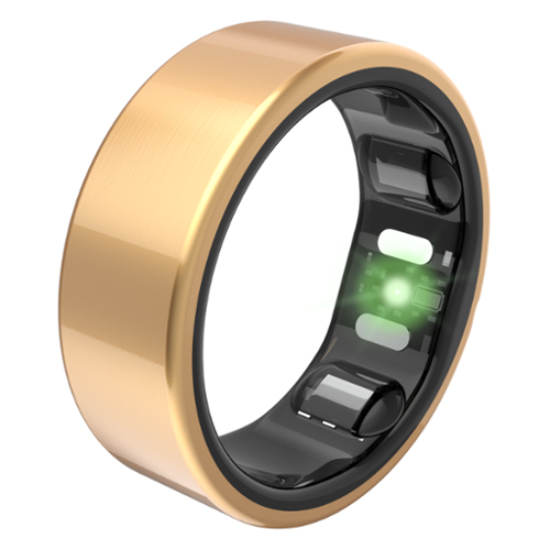 QALO - QRNT Slim Smart Ring – Snug Fit – Size Up – Size 9 - Gold - (2025)-Front_Standard 