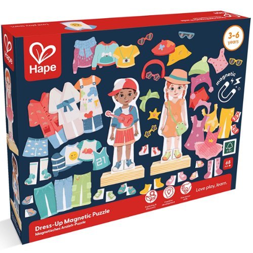 Hape - Hape: Dress-Up Magnetic Puzzle - 68pcs, Age 3+