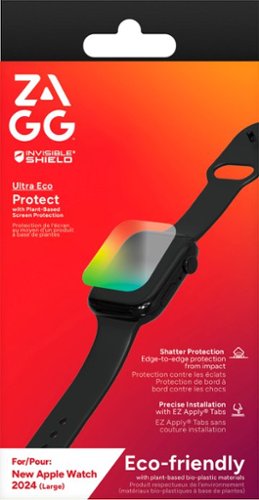 ZAGG InvisibleShield Ultra Eco Edge-to-edge Plant-Based Screen Protector for Apple Watch Series 10 Large - Clear BUY IN EUROPE