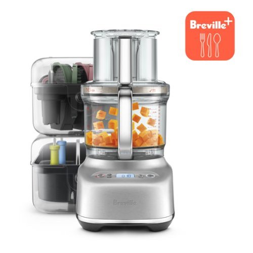 Breville - the Paradice 16-Cup Food Processor - Brushed Stainless Steel-Front_Standard 