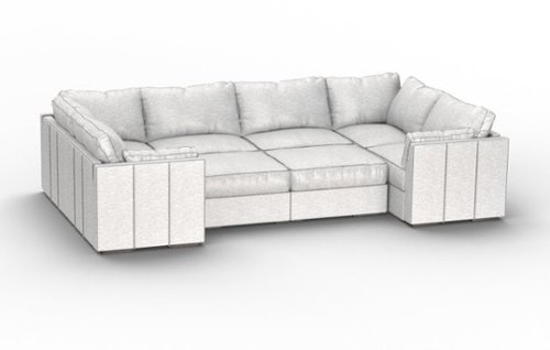 Lovesac - 8 Seats + 10 Angled Sides Luxe Chenille Sactional & Standard Foam