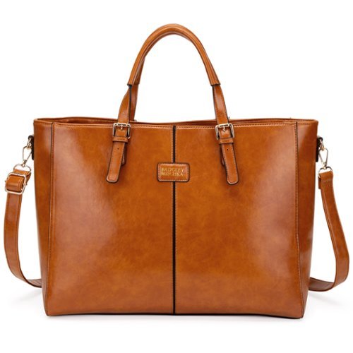 Badgley Mischka - Julia Vegan Leather Weekender Duffel Bag | Tan - Brown-Front_Standard 