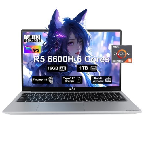 NIMO - 15.6 Gaming Laptop AMD Ryzen 5 6600H 6-Cores 16GB DDR5 RAM 1TB SSD 4.5GHz - Silver-Front_Standard 