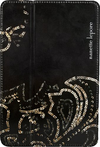  Nanette Lepore - Folio Hard Case for Apple® iPad® mini, iPad mini 2 and iPad mini 3 - Black/Gold