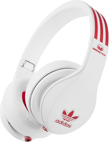  Monster - adidas Originals Over-the-Ear Headphones - White/Red