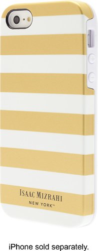  Isaac Mizrahi New York - Stripes Case for Apple® iPhone® SE, 5s and 5 - Gold/White