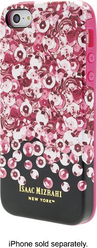  Isaac Mizrahi New York - Glitter Case for Apple® iPhone® SE, 5s and 5 - Pink/Black