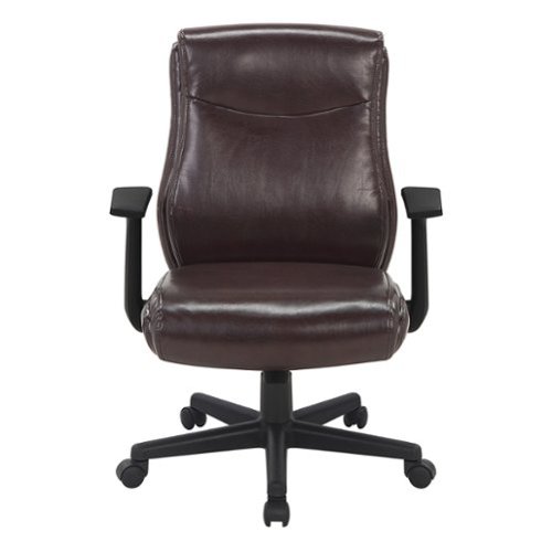 Office Star Products - Mid Back Managers Office Chair - Chocolate-Front_Standard 