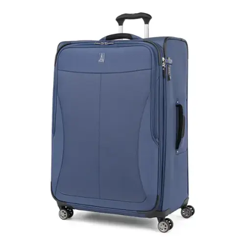 Front. Travelpro - Walkabout 6 Softside Expandable 29" Large Checked Spinner Luggage - Ocean Blue.