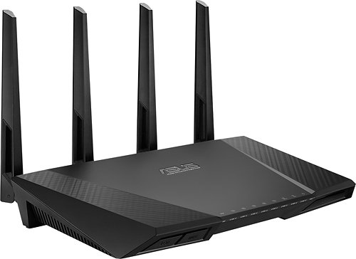  ASUS - Extreme Wireless-AC2400 Dual-Band Gigabit Router - Black