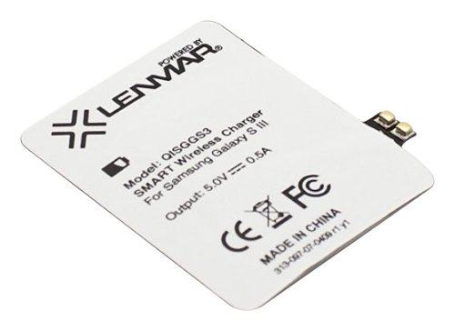  Lenmar - Wireless Charger Receiver for Samsung Galaxy S III Cell Phones - White